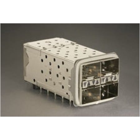 Molex Small Form-Factor Pluggable Plus (Sfp+) Stacked 2-By-2 Multi-Port Connector With 4 Lightpipe Ports 760915001